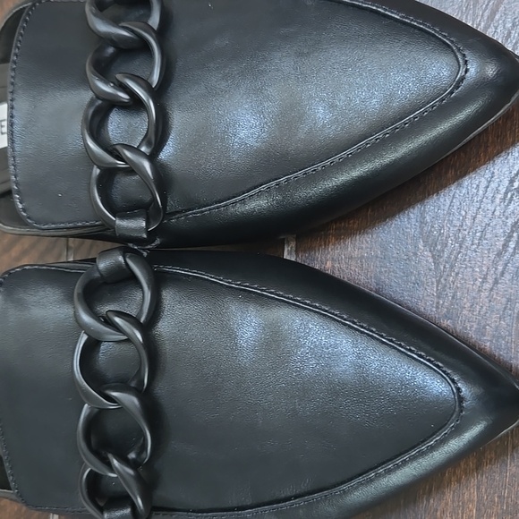 Steve Madden Black Levity Leather Mules Size 8 - Picture 3 of 9